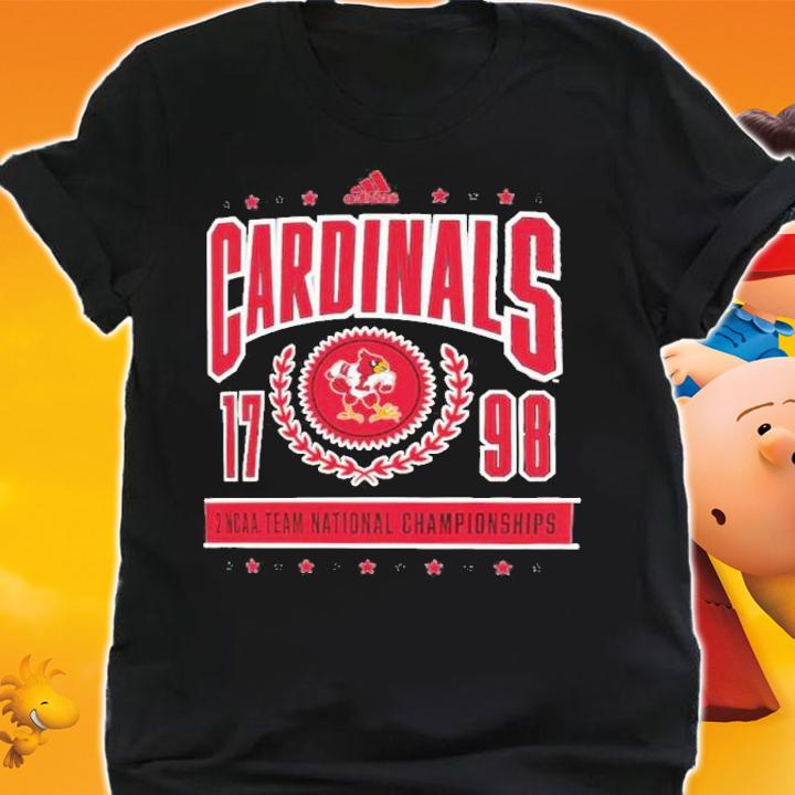 Adidas Louisville Cardinals Heathered Charcoal 2 NCAA Team National Championships Reminisce 1798 Shirt t-shirt