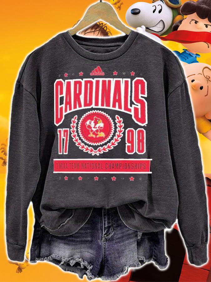 Adidas Louisville Cardinals Heathered Charcoal 2 NCAA Team National Championships Reminisce 1798 Shirt t-shirt