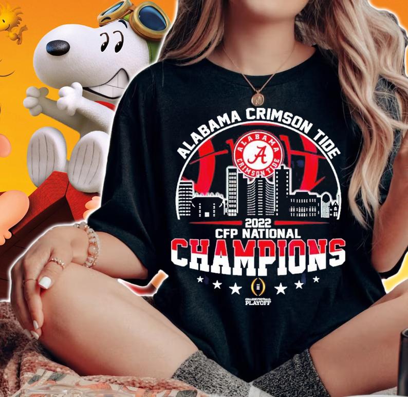Alabama Crimson Tide 2022 CFP National Champions NCAA Football t-shirt woman shirt