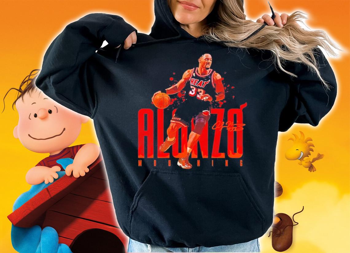 Alonzo Mourning basketball signature shirt t-shirt hoodie
