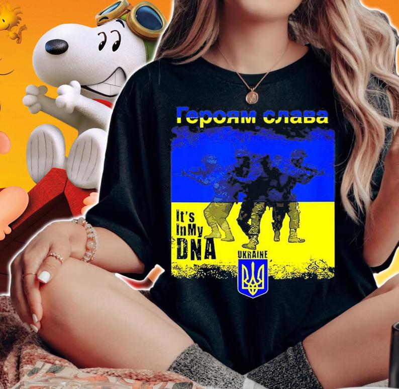 Anti Putin Its In My DNA Ukrainian Vyshyvanka Kozak T-Shirt t-shirt woman shirt