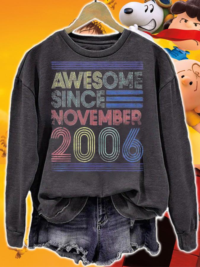 Awesome Since November 2006 Bday Gifts 15Th Birthday Shirt t-shirt sweatshirt