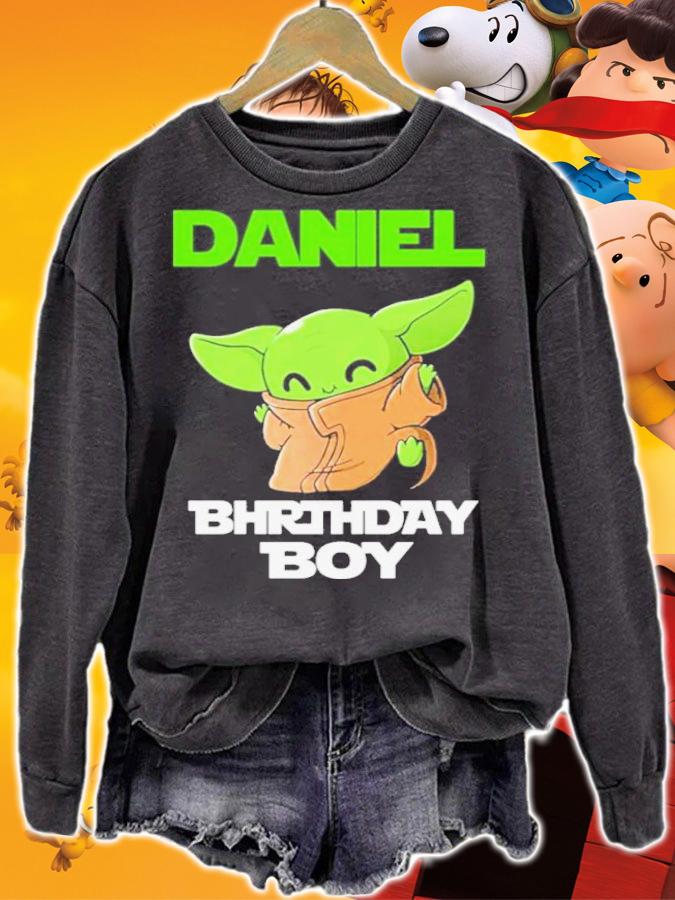 Baby Yoda Daniel Birthday Boy Shirt t-shirt sweatshirt