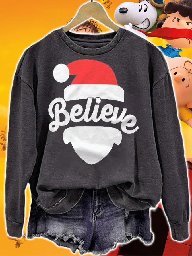 Believe In Santa Christmas Party Gift Shirt t-shirt sweatshirt