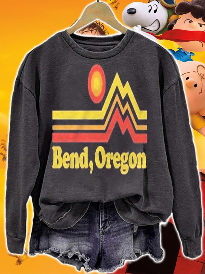 Bend Oregon Mountain Vintage Retro shirt t-shirt