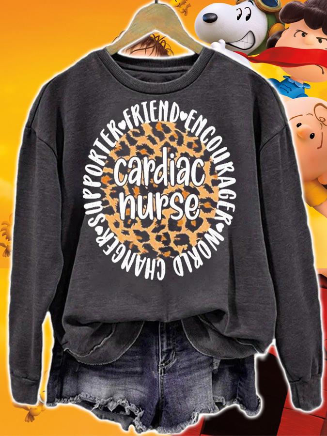 Best Cardiac Nurse Appreciation Cardiac Nursing Leopard T-Shirt t-shirt