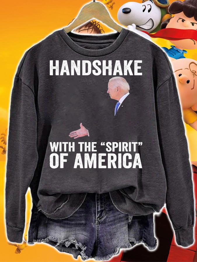 Biden Handshake To Thin Air Funny Confused T-Shirt t-shirt sweatshirt