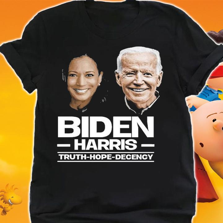 Biden Harris Truth Hope Decency 46Th President T-Shirt t-shirt