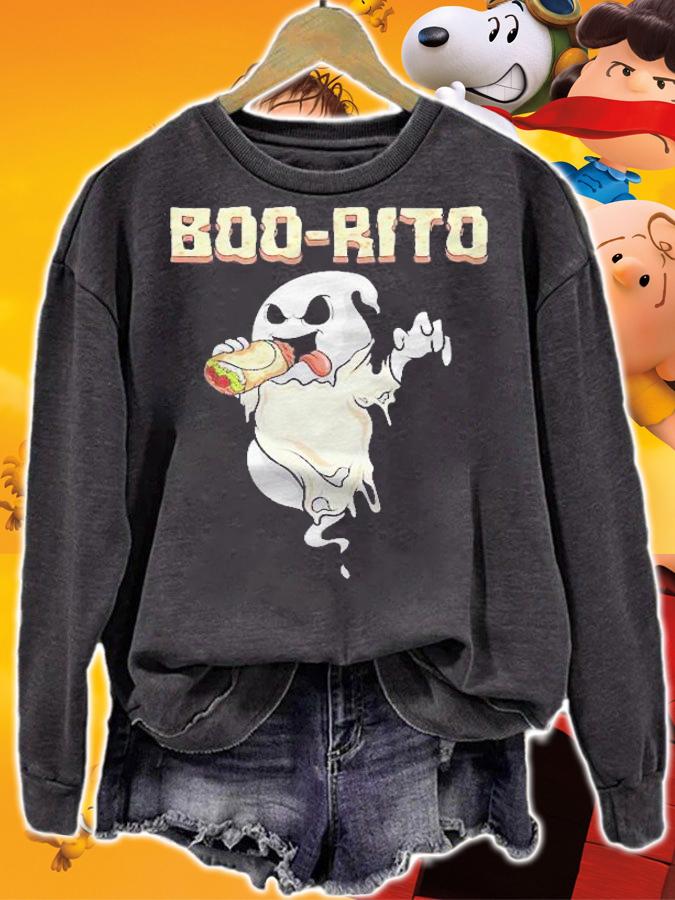 Boo-Rito Burrito Ghost Funny Halloween Costume Mexican Shirt t-shirt sweatshirt
