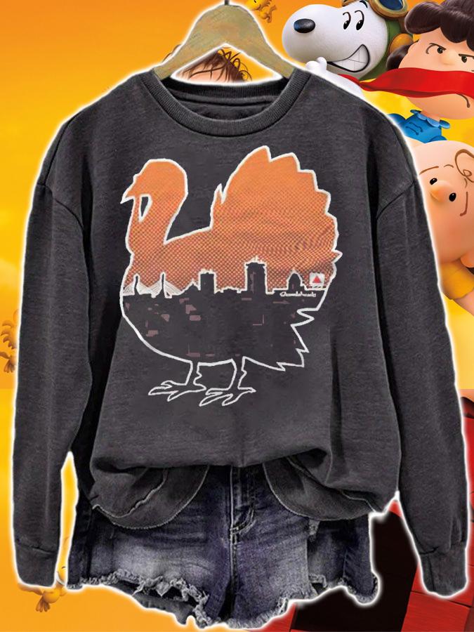 Boston Thanksgiving Turkey Skyline T-shirt t-shirt