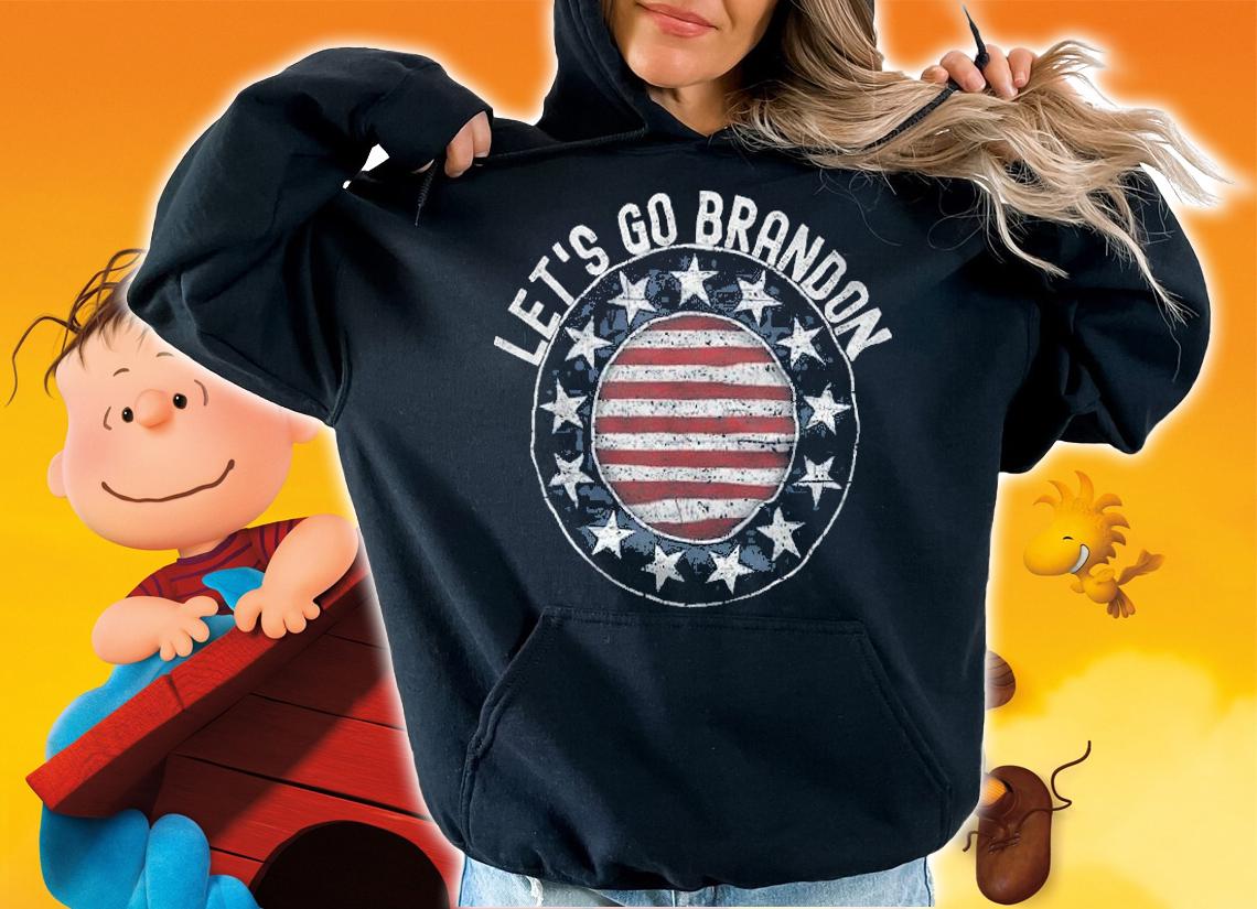 Let's Go Brandon Circle USA Flag T-Shirt t-shirt hoodie
