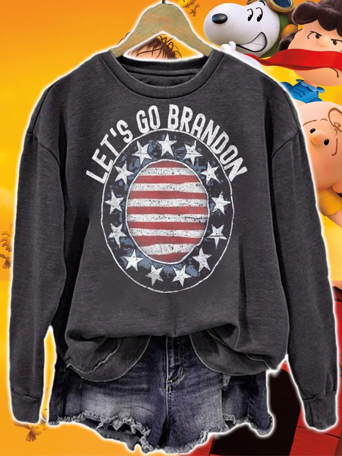 Let's Go Brandon Circle USA Flag T-Shirt t-shirt sweatshirt