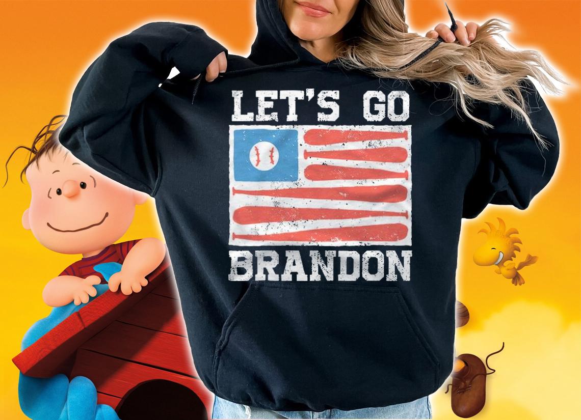 Trending let's Go Brandon Baseball Bat US Flag Funny Gift Idea 2022 T-Shirt t-shirt hoodie