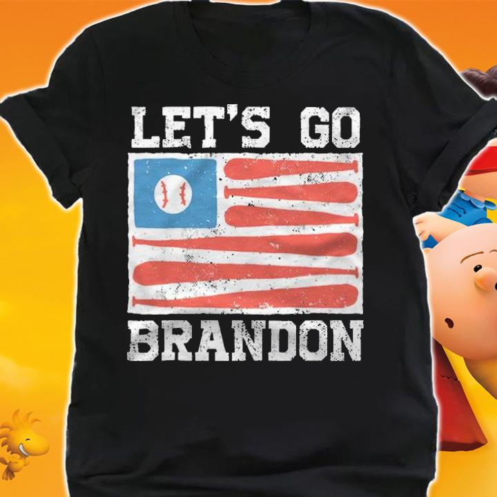 Trending let's Go Brandon Baseball Bat US Flag Funny Gift Idea 2022 T-Shirt t-shirt shirt