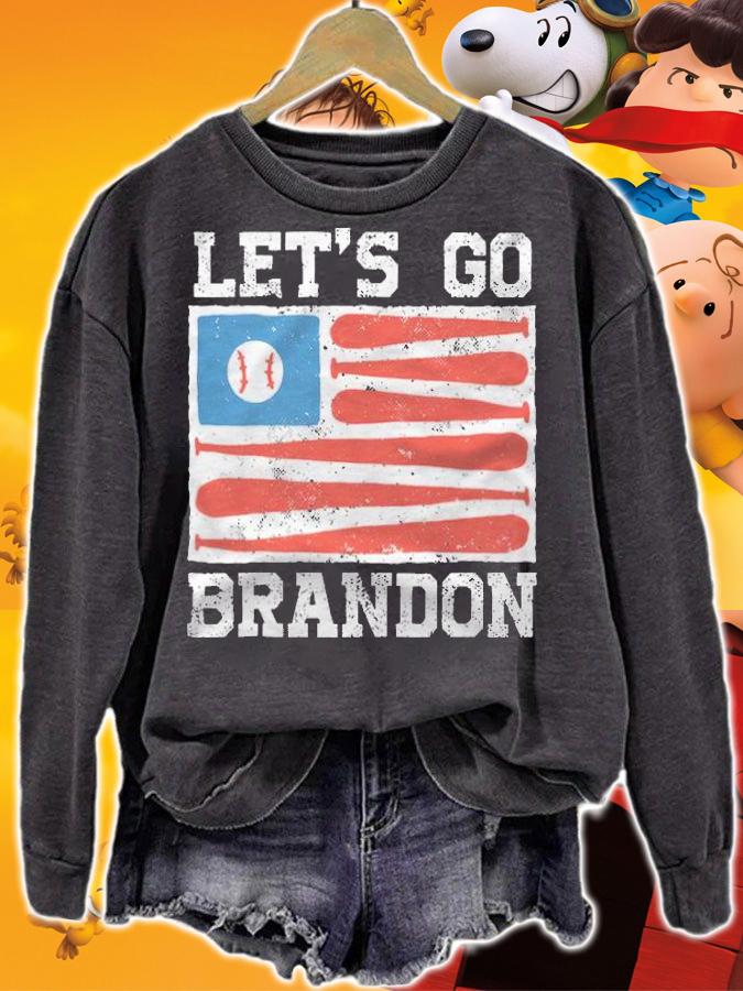 Trending let's Go Brandon Baseball Bat US Flag Funny Gift Idea 2022 T-Shirt t-shirt sweatshirt