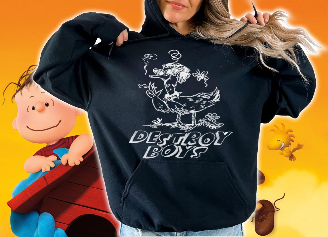 Destroy Boys Smoking Bird funny T-shirt t-shirt hoodie