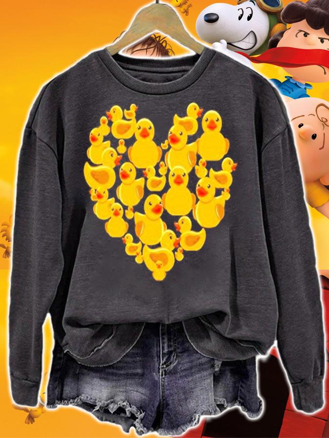 Rubber Duck Heart Symbol Ducky Duckie As Kids Family Gifts Pullover T-Shirt t-shirt sweatshirt