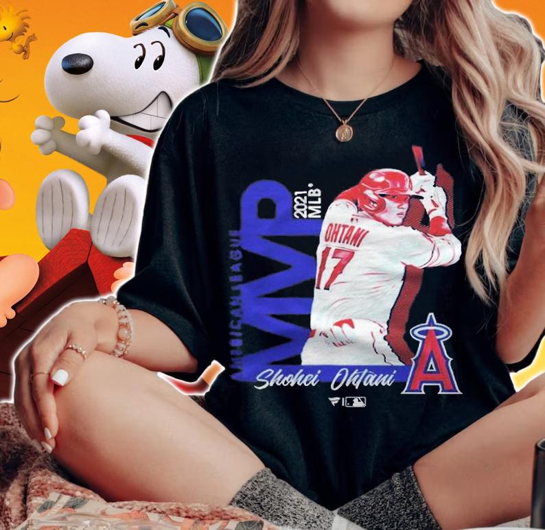 Shohei Ohtani Los Angeles Angels National League MVP 2021 T-shirt t-shirt woman shirt