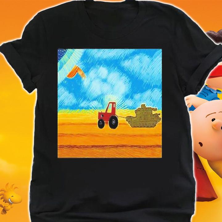 Ukrainian Tractor Pulling Russian Tank Peace Ukraine T-Shirt t-shirt shirt