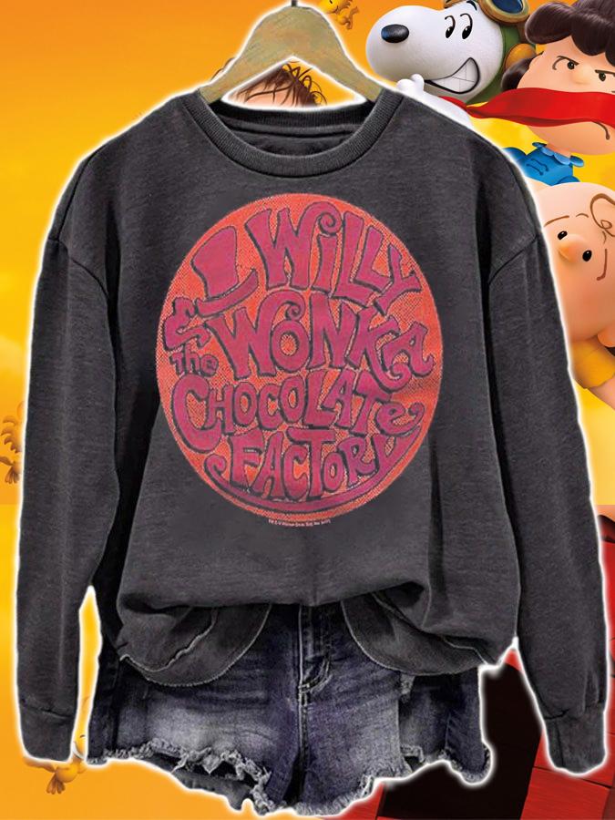 Womens Willy Wonka Circle Logo Shirt t-shirt sweatshirt