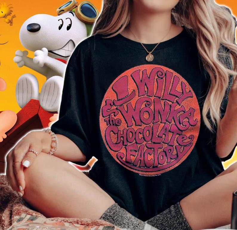 Womens Willy Wonka Circle Logo Shirt t-shirt woman shirt