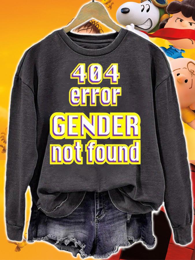 Error 404 Gender Not Found Non Binary Lgbtq Gender Queer T-Shirt t-shirt sweatshirt