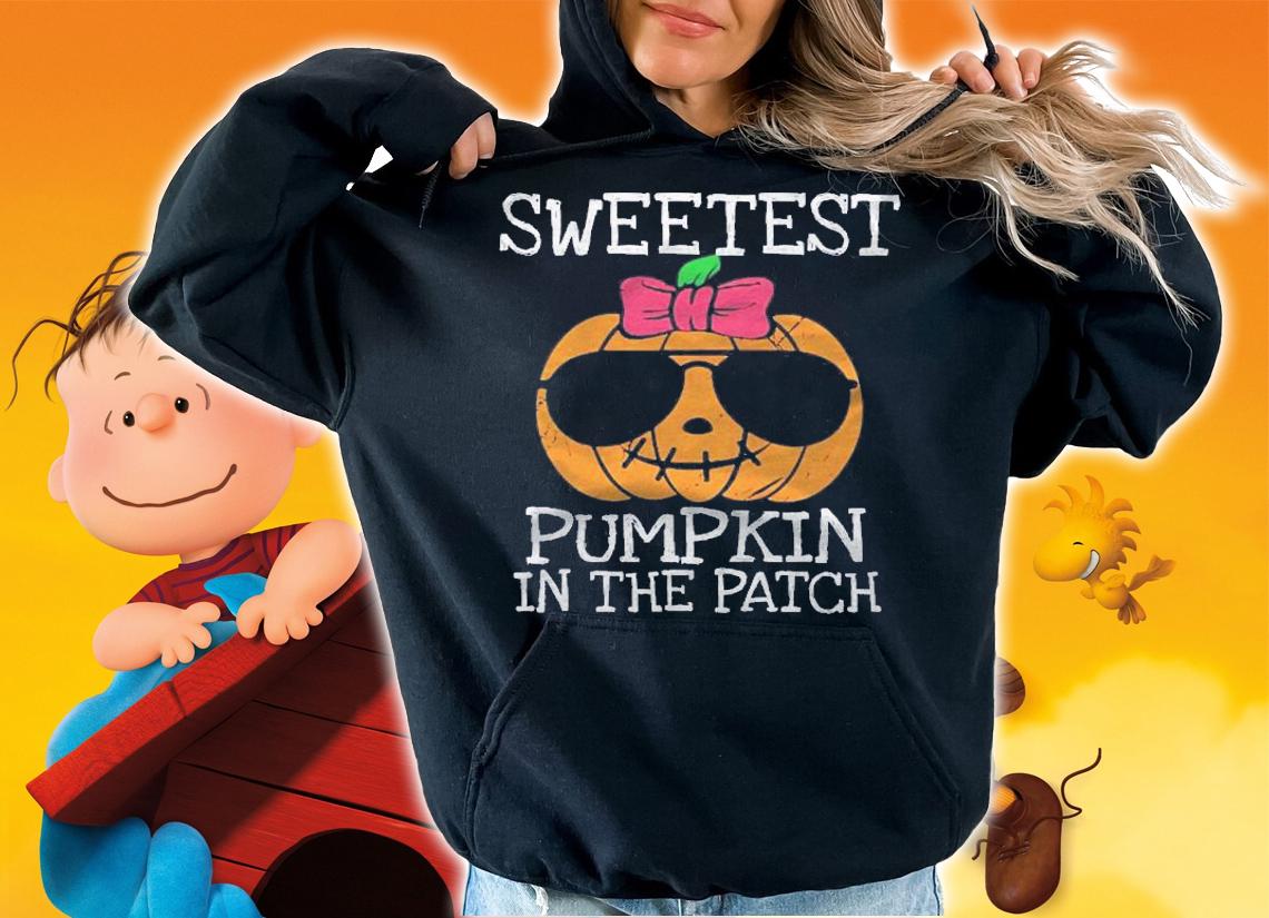 Kids Kids Sweetest Pumpkin In The Patch Halloween Girls Shirt t-shirt hoodie