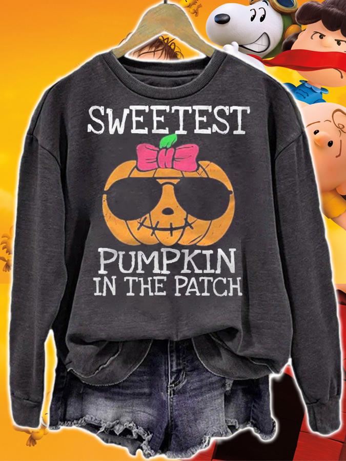 Kids Kids Sweetest Pumpkin In The Patch Halloween Girls Shirt t-shirt sweatshirt