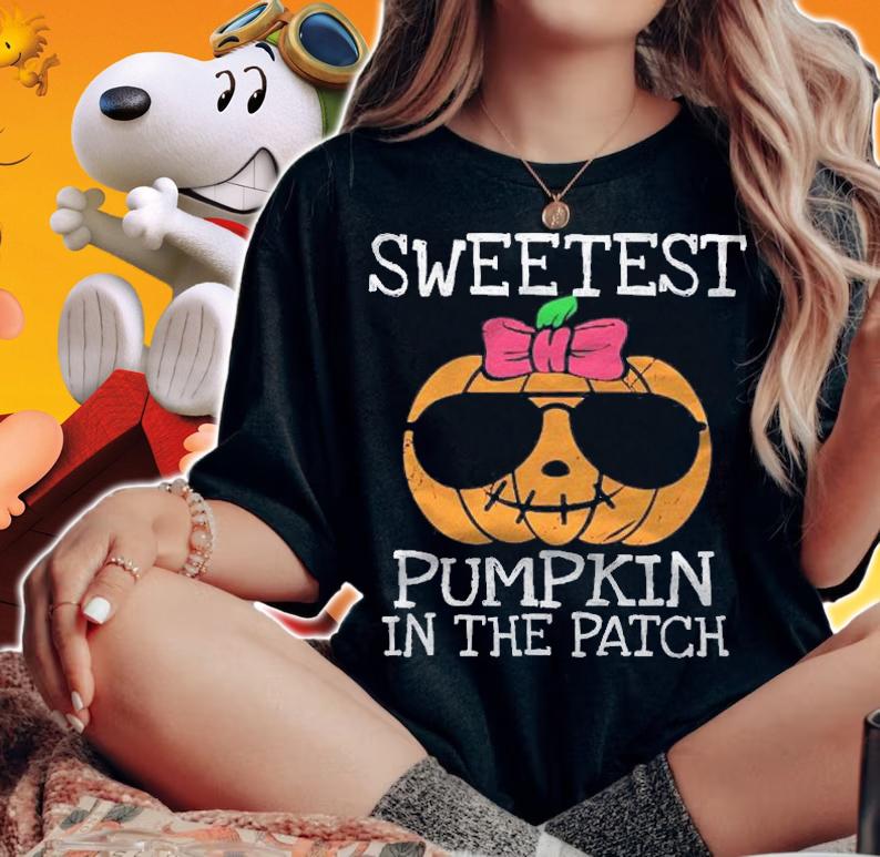 Kids Kids Sweetest Pumpkin In The Patch Halloween Girls Shirt t-shirt woman shirt