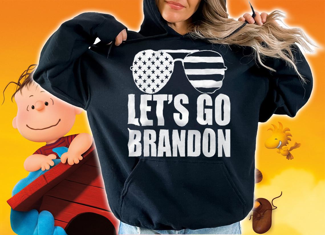 Let's Go Brandon Flag Sunglasses Funny Anti Biden T-Shirt t-shirt hoodie