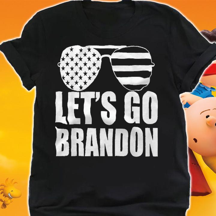 Let's Go Brandon Flag Sunglasses Funny Anti Biden T-Shirt t-shirt shirt