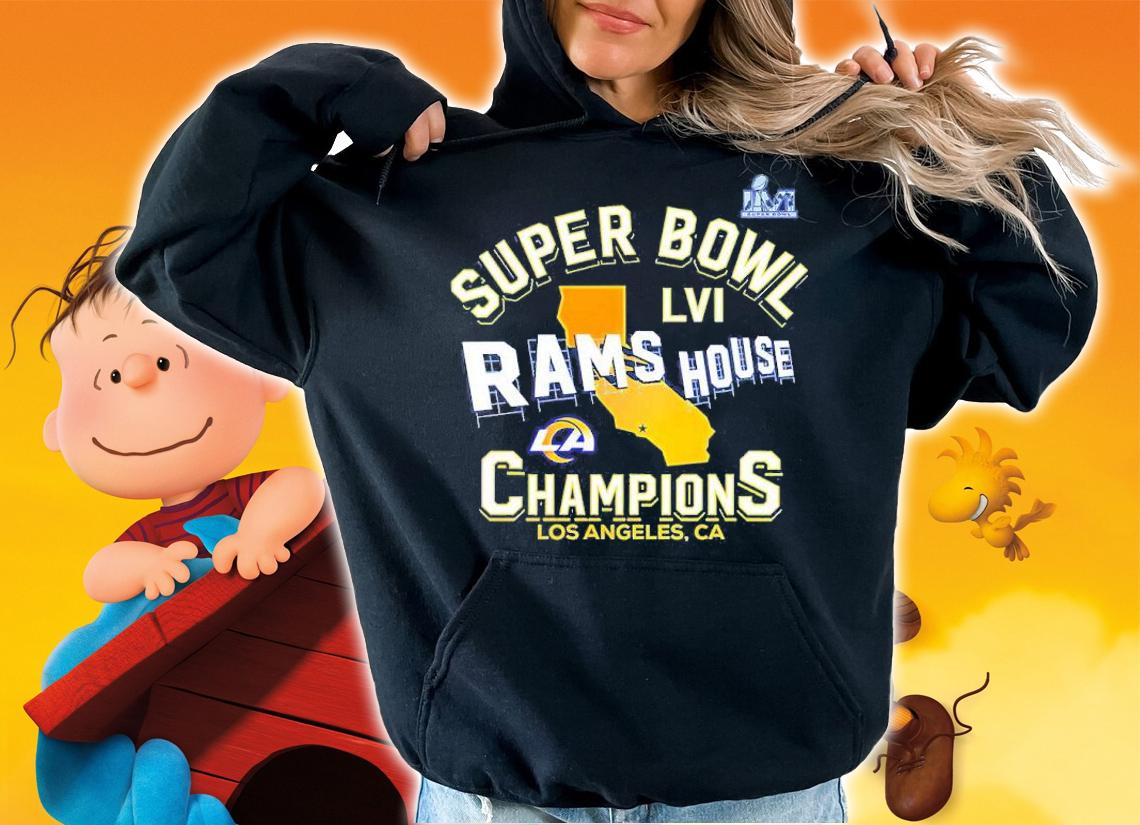 Los Angeles Rams Super Bowl LVI Rams House Champions Hometown Hard Count Shirt t-shirt hoodie
