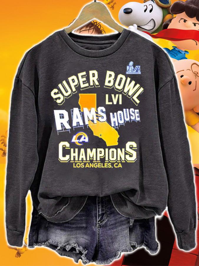 Los Angeles Rams Super Bowl LVI Rams House Champions Hometown Hard Count Shirt t-shirt sweatshirt