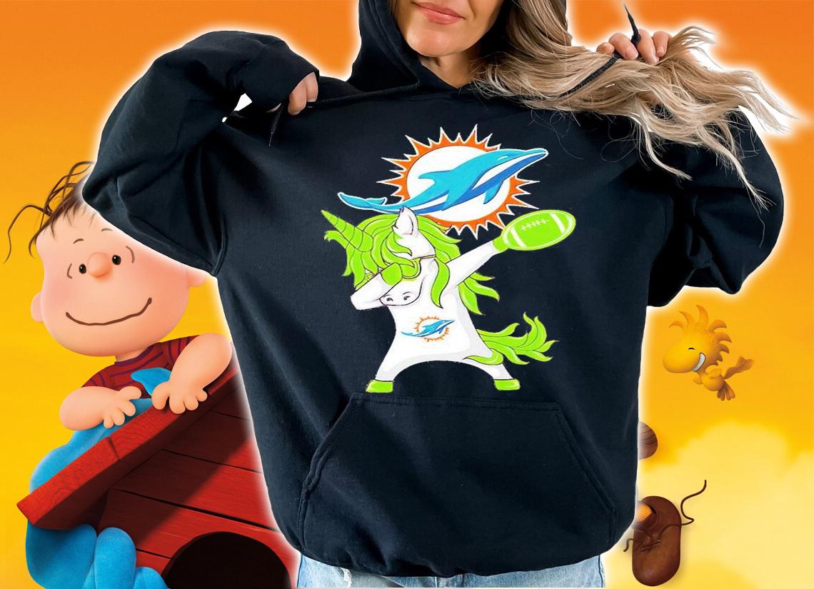 Miami Dolphins Unicorn Dabbing St Patrick's Day T-Shirt t-shirt hoodie