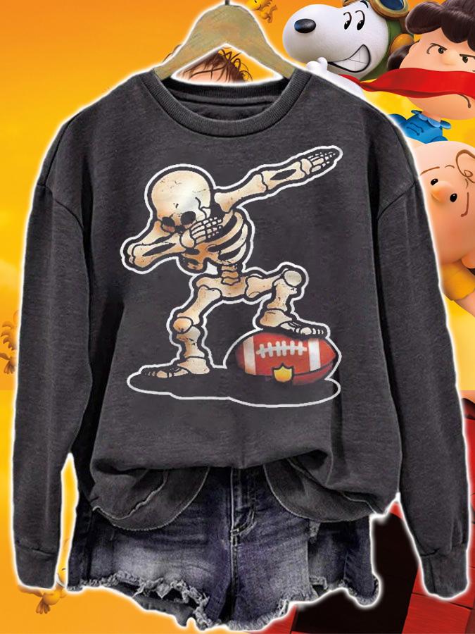 Skeleton Dabbing American Football Halloween Costume Shirt t-shirt sweatshirt