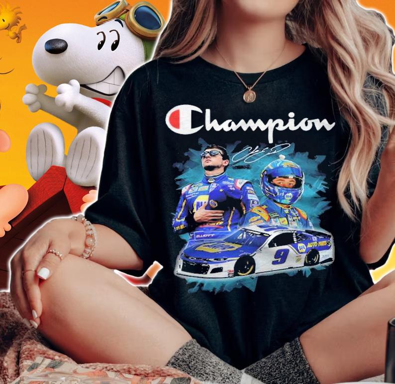 Chase Elliott number 9 signature shirt t-shirt woman shirt