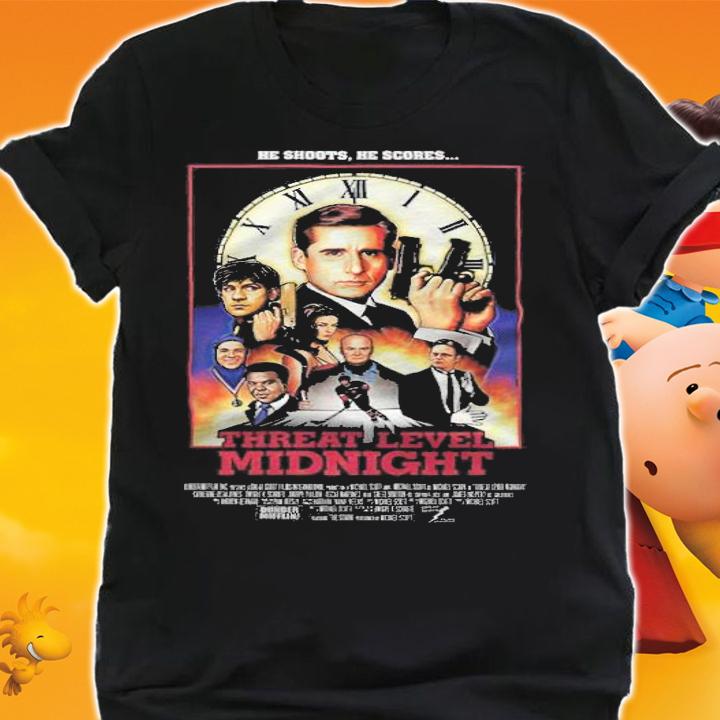 He shoots he scores Threat Level Midnight poster T-shirt t-shirt shirt