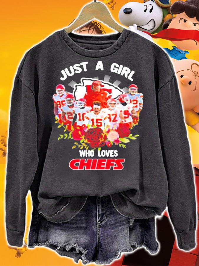 Just A Girl Who Loves Kansas City Chiefs Shirt t-shirt sweatshirt