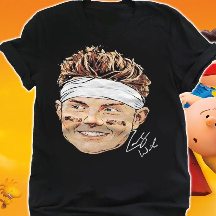 New York Jets Football Zach Wilson portrait signature T-shirt t-shirt