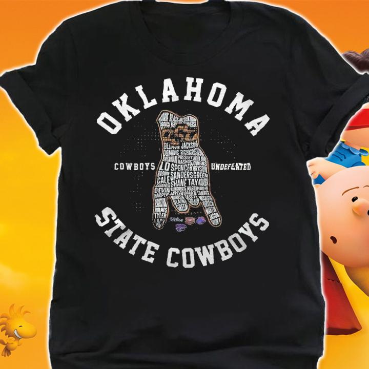 Oklahoma state cowboys football cowboys undefeated shirt t-shirt shirt