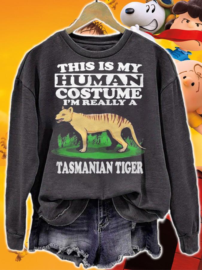 This Is My Human Costume Im Really A Tasmanian Tiger Gift Shirt t-shirt sweatshirt