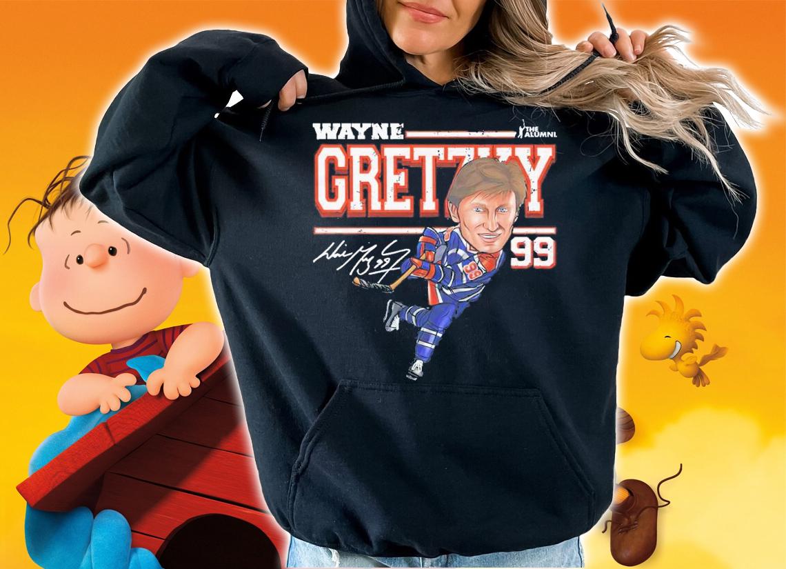 Wayne Gretzky Edmonton Cartoon Hockey Shirt t-shirt hoodie