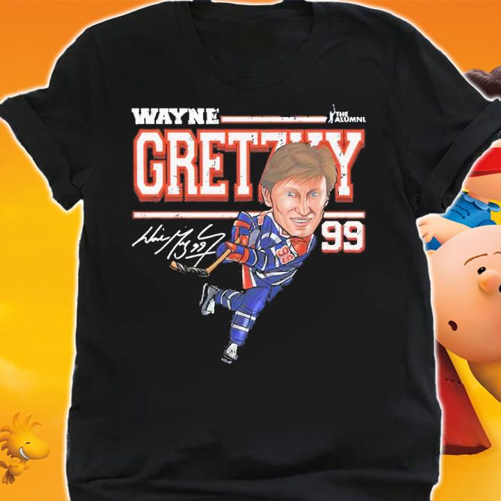 Wayne Gretzky Edmonton Cartoon Hockey Shirt t-shirt shirt