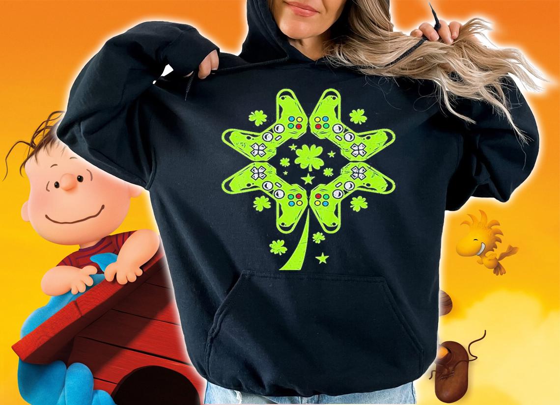 Video Game Gamer Shamrock St Patrick's Day T-Shirt t-shirt