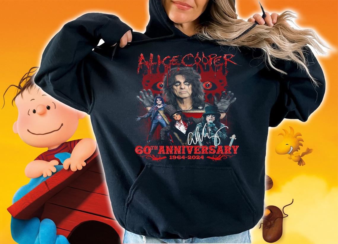 Alice Cooper 60th Anniversary 1964-2024 Signature t-shirt hoodie