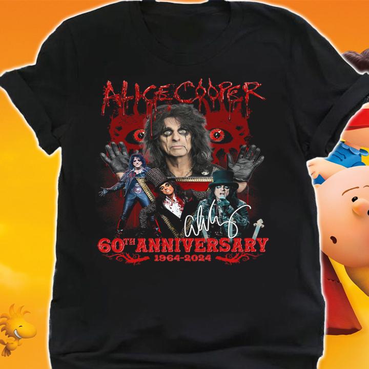 Alice Cooper 60th Anniversary 1964-2024 Signature t-shirt shirt