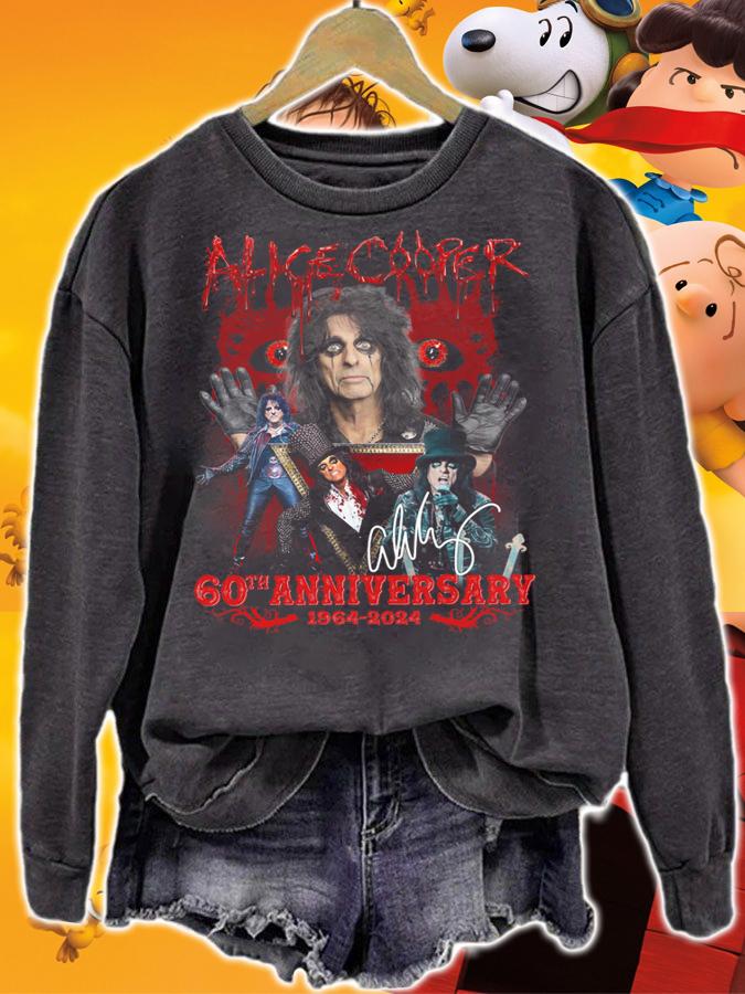 Alice Cooper 60th Anniversary 1964-2024 Signature t-shirt sweatshirt