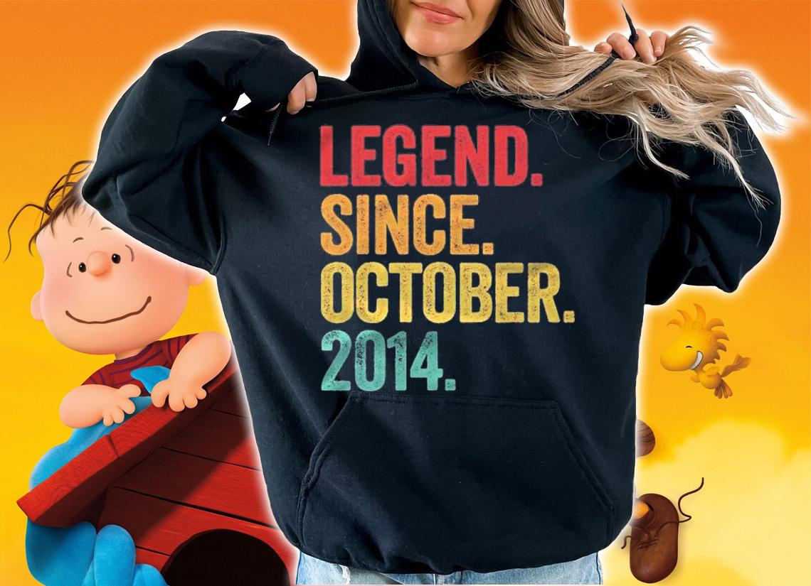 Legend Since October 2014 7Th Birthday Gift 7 Years Old Shirt t-shirt hoodie