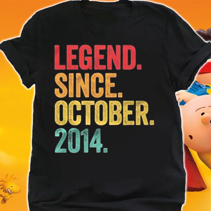 Legend Since October 2014 7Th Birthday Gift 7 Years Old Shirt t-shirt shirt