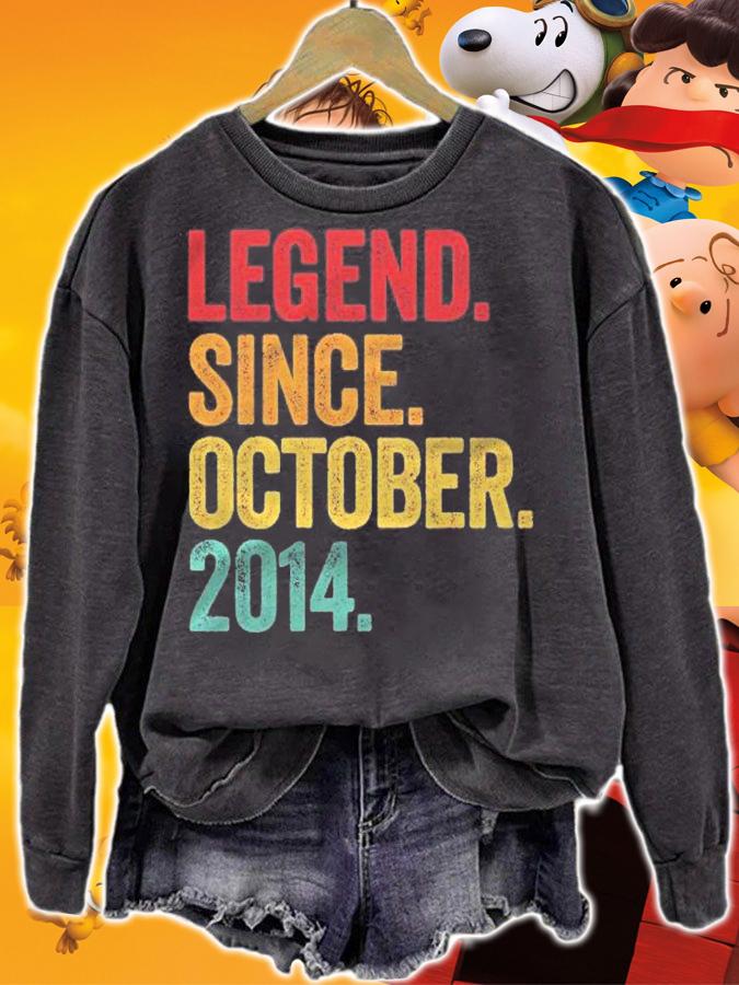 Legend Since October 2014 7Th Birthday Gift 7 Years Old Shirt t-shirt sweatshirt
